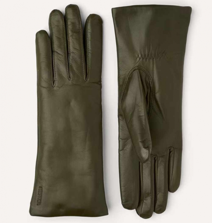 Leder Damenhandschuh, gr�n