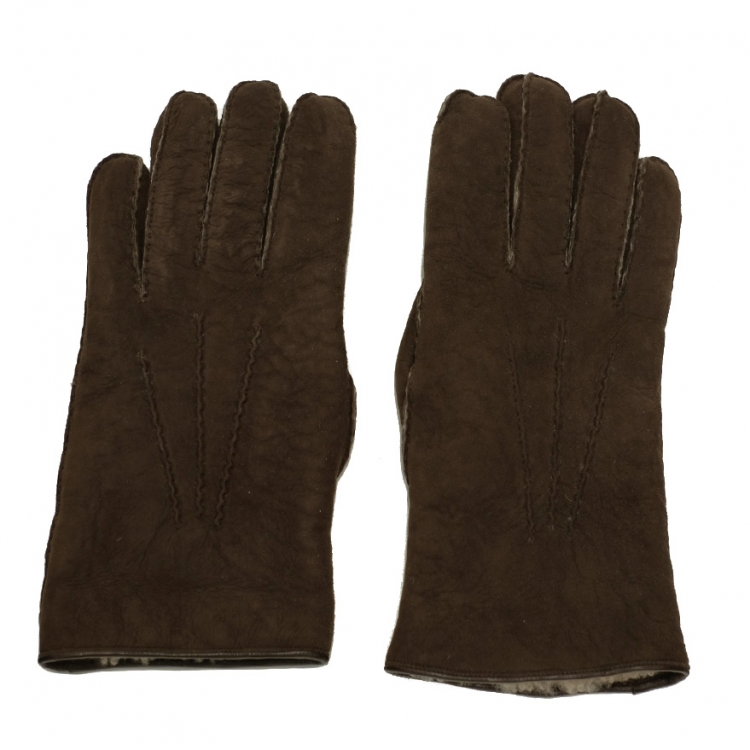 Wildleder Herrenhandschuh, dunkelbraun