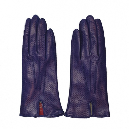 Leder Damenhandschuh, violett