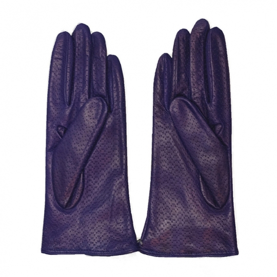 Leder Damenhandschuh, violett