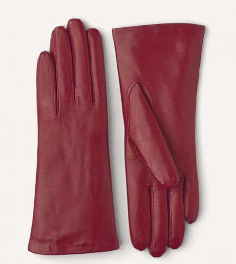 Leder Damenhandschuh, rot