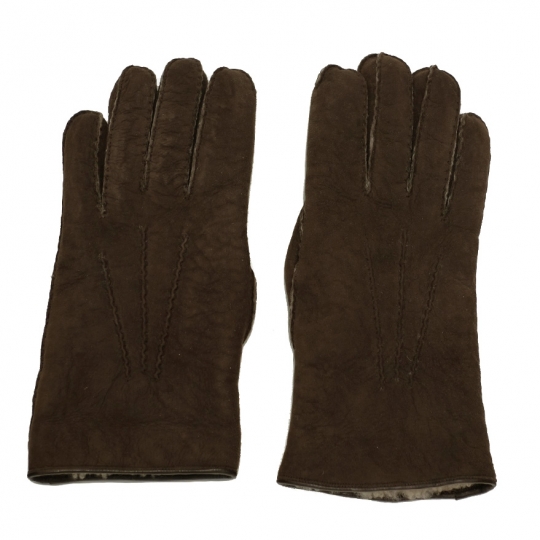 Wildleder Herrenhandschuh, dunkelbraun