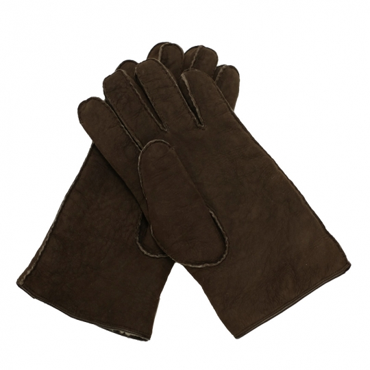 Wildleder Herrenhandschuh, dunkelbraun