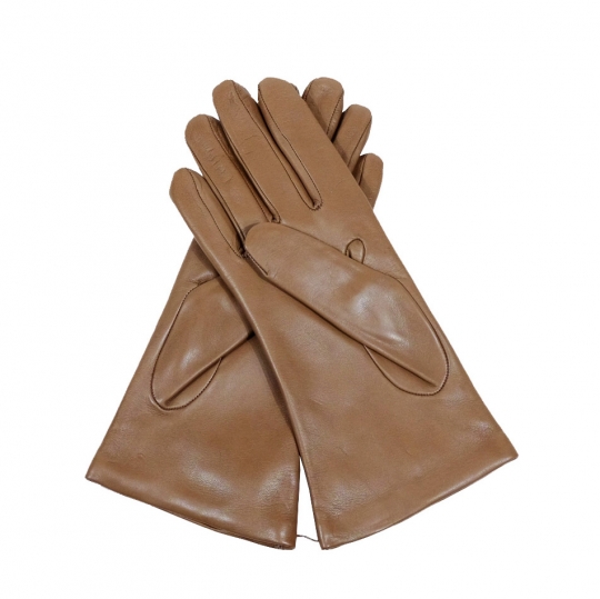 Leder Damenhandschuh, Hellbraun